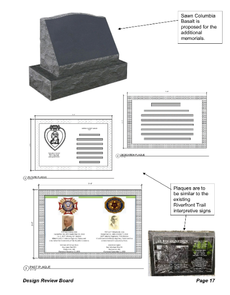 Examples of additional memorial plaques and monuments